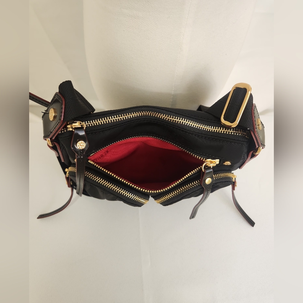 MZ Wallace - Elegant Black Shoulder Bag/Crossbody Bag with Wallet - Picture 13 of 16